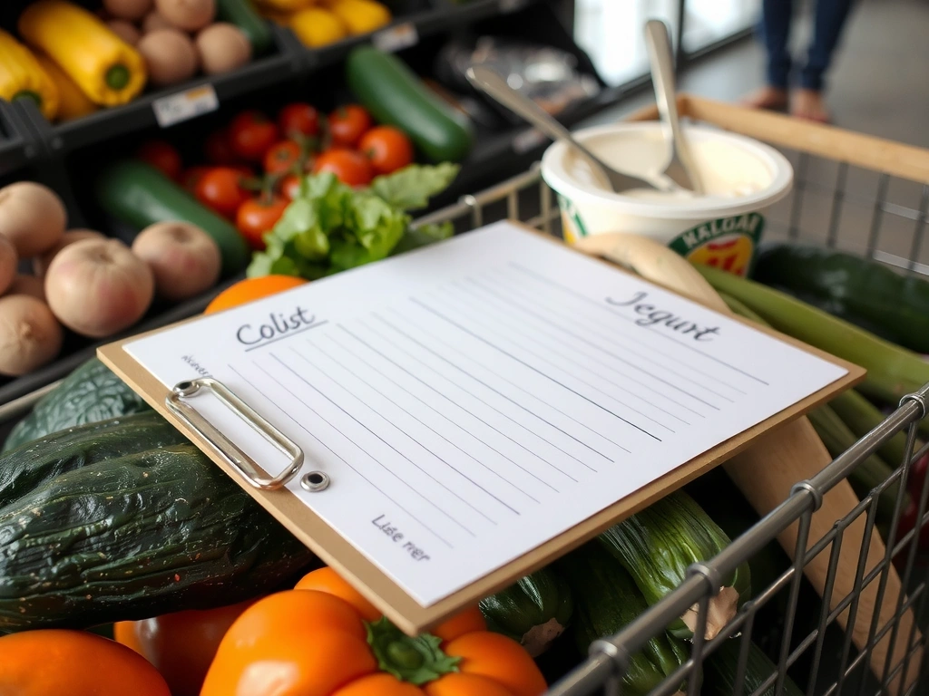 Einkaufsplan im Fokus